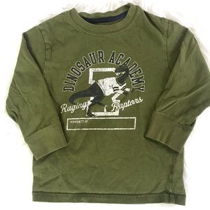 Baby Gap Green Long Sleeve Dinosaur Shirt